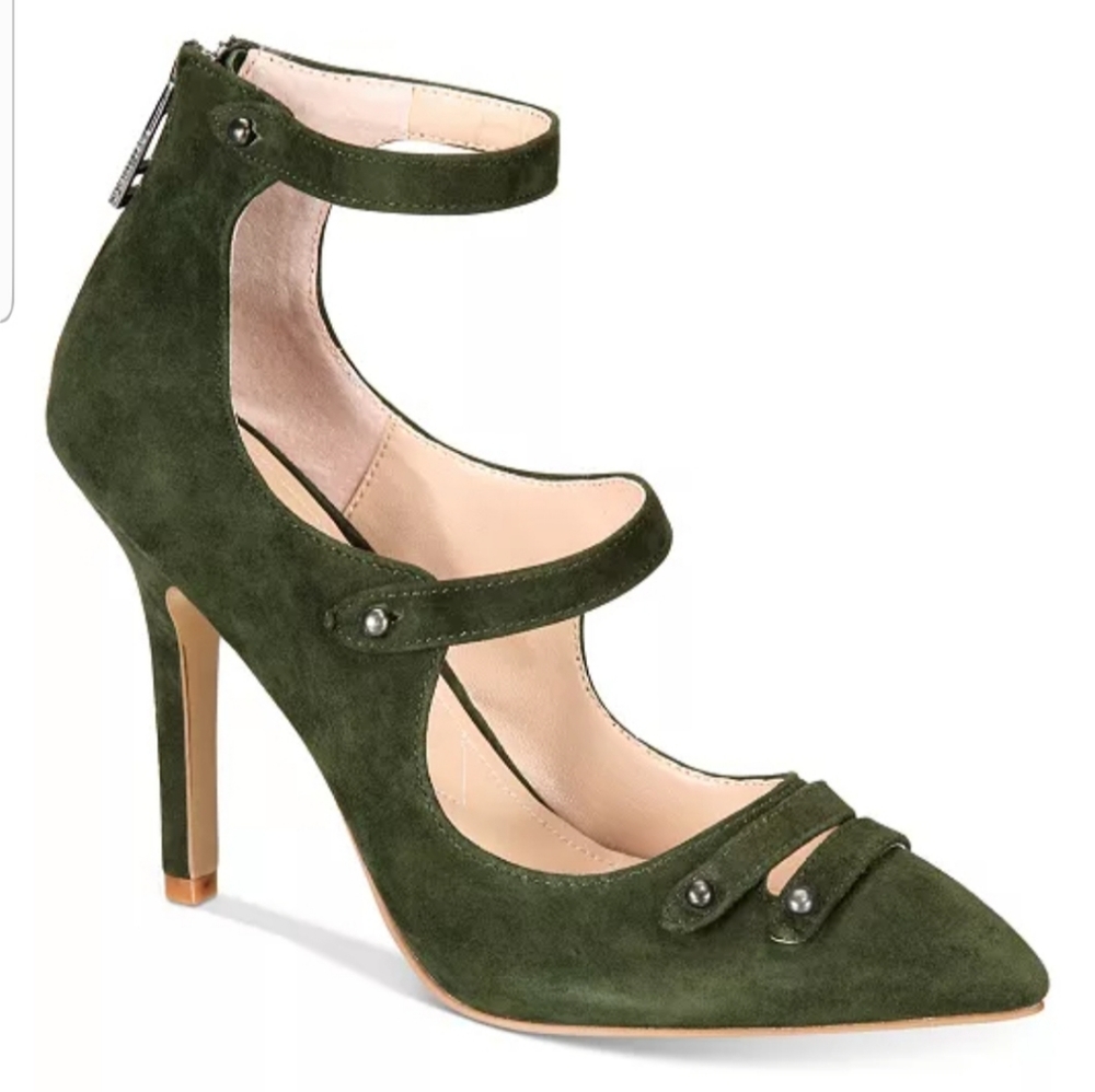 Charles David Green Suede Heels